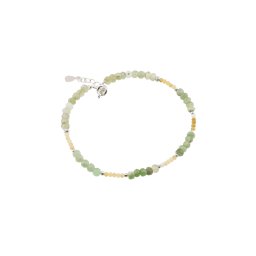 Bratara Opal galben si Crisopraz discuri fatetate cu Argint 925, 2-4mm