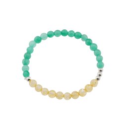 Bratara pentru SUCCES Aventurin, Citrin si Hematit argintiu pe elastic, 4-6mm