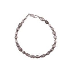 Bratara Perle de cultura gri lunguiete, 5-7mm