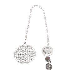 Semn de carte Floarea Vietii, Ying Yang, Cuart Titan Aura sfera 10mm