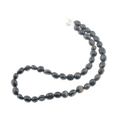 Colier cristale naturale Ochi de soim oval neregulat, 8-14mm