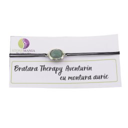 Bratara Therapy Aventurin patrat cu montura aurie
