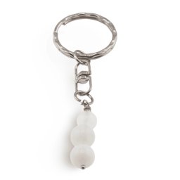 Breloc Opalit trei sfere, 8-10mm