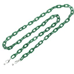 Colier / Snur pentru ochelari model lant din plastic verde, 72cm