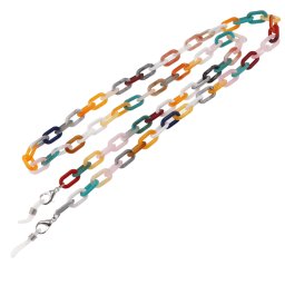 Colier / Snur pentru ochelari model lant din plastic multicolor, 72cm