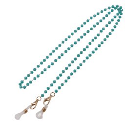 Colier / Snur pentru ochelari albastru sfere fatetate, 58cm