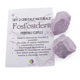 Set 2 cristale naturale Fosfosiderit pentru cuplu