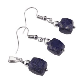 Set Cercei si Pandantiv Lapis Lazuli cub fatetat, 6-8mm