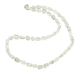 Colier Prasiolit fatetat 7-10mm si discuri 3mm