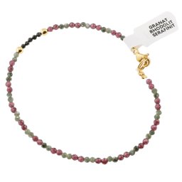 Bratara Granat Rhodolit, Spinel, Serafinit sfere fatetate 2mm