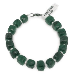 Bratara Aventurin dark cuburi fatetate 8-9mm si Cristal de stanca discuri fatetate 3mm