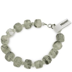 Bratara Prehnit cuburi fatetate 8-9mm si discuri fatetate 4mm