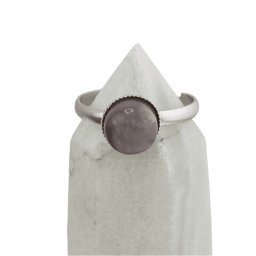 Inel reglabil Piatra lunii gri, 8mm