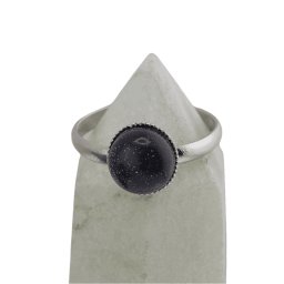 Inel reglabil Goldstone albastru, 8mm