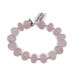 Bratara Cuart roz discuri fatetate 10mm si Berile sfere fatetate 2mm