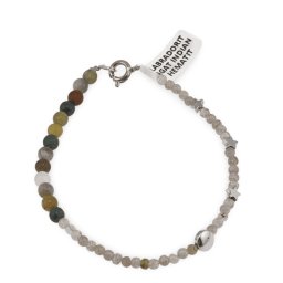 Bratara Labradorit sfere 3mm si Agat indian sfere 4mm cu elemente din Hematit