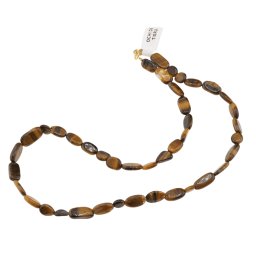 Colier Ochi de tigru oval neregulat, 7-12mm