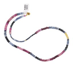 Colier Rubin si Safir discuri fatetate, 2-5mm