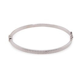 Bratara din argint 925 fixa cu inchizatoare, model solzi 4mm