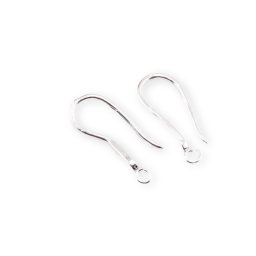 Accesoriu din Argint 925, agatatoare pentru cercei cu model plat, o pereche - 19,5x9mm