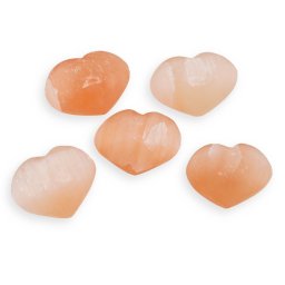 Selenit orange inima, 4-5cm