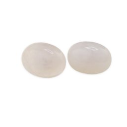Cercei cu surub Cuart roz ovali, 16 x 12mm
