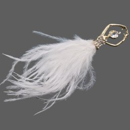 Brosa aurie, model balerina cu pene si zirconii - 90mm