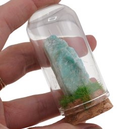 Cupola cu cristal natural Amazonit brut, 65mm