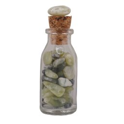 Sticla cu cristale naturale Jad chips, 77mm