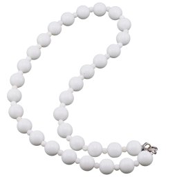Colier sfere Coral 4mm si Onix alb 10mm