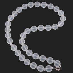 Colier Cristal de stanca mat sfere, 4-10mm