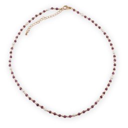 Colier Granat sfere fatetate 3mm, Perle de cultura si margele miyuki