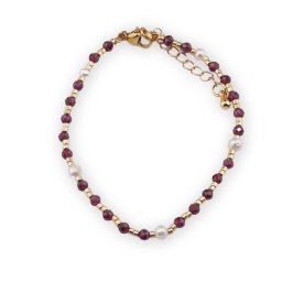 Bratara Granat sfere fatetate 3mm, Perle de cultura si margele miyuki