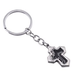 Breloc cu cruce neagra, 9cm