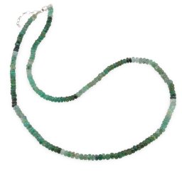 Colier Smarald discuri fatetate 3-4mm si argint 925