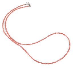 Colier Coral roz pietre micro fatetate 2mm