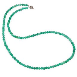 Colier Onix verde sfere, 4mm
