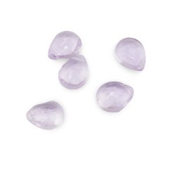 Briolete fatetate Ametist lavanda - Flat briolette, 5 buc