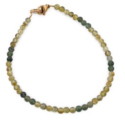 Bratara Peridot sfere si Jad sfere fatetate, 3mm