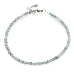 Bratara Larimar discuri fatetate, 3mm