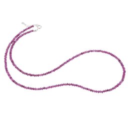 Colier Rubin discuri fatetate, 3mm