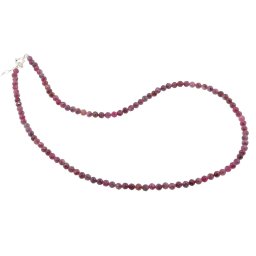 Colier Rubin sfere fatetate cu Argint 925, 4mm