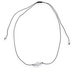 Colier reglabil hippie cu Acvamarin, 5-8mm