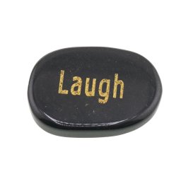 Cristal slefuit Onix cu afirmatie gravata - Laugh