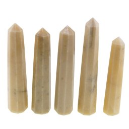 Turn / Obelisc cu opt fatete din Jad galben, 80-100g