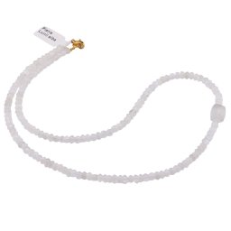 Colier Piatra Lunii alba discuri fatetate 4mm si cub fatetat 8mm