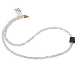 Colier Prasiolit discuri fatetate 3-4mm si Aventurin dark cub fatetat 10mm