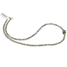 Colier Labradorit discuri fatetate 4mm si cub fatetat 8mm