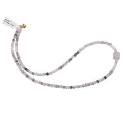 Colier Cuart turmalinat discuri fatetate 4mm si cub fatetat 8mm