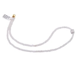 Colier Cristal de stanca discuri fatetate 4mm si Howlit cub fatetat 7-8mm
